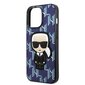 Karl Lagerfeld KLHCP13XPMNIKBL iPhone 13 Pro Max 6,7" hardcase niebieski|blue Monogram Ikonik Patch hind ja info | Telefonide kaitsekaaned ja -ümbrised | hansapost.ee