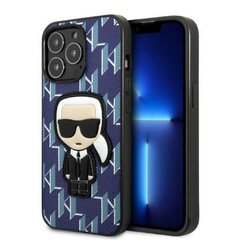Karl Lagerfeld KLHCP13XPMNIKBL iPhone 13 Pro Max 6,7" hardcase niebieski|blue Monogram Ikonik Patch hind ja info | Telefonide kaitsekaaned ja -ümbrised | hansapost.ee