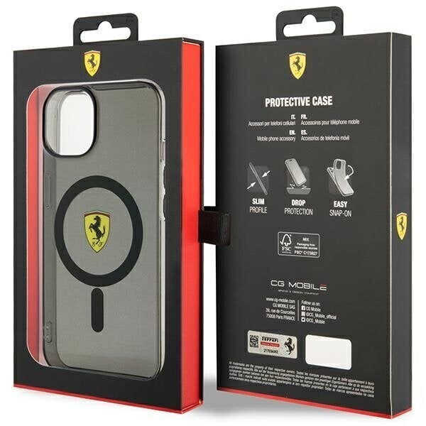 Ferrari FEHMP14MURKK iPhone 14 Plus 6,7" czarny|black hardcase Translucent Magsafe hind ja info | Telefonide kaitsekaaned ja -ümbrised | hansapost.ee