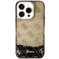 Чехол Guess GUHCP14LLC4PSGK для iPhone 14 Pro 6.1" hardcase Liquid Glitter 4G Transculent цена и информация | Чехлы для телефонов | hansapost.ee