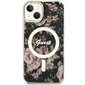 Guess GUHMP14MHCFWSK iPhone 14 Plus 6.7" czarny|black hardcase Flower MagSafe hind ja info | Telefonide kaitsekaaned ja -ümbrised | hansapost.ee