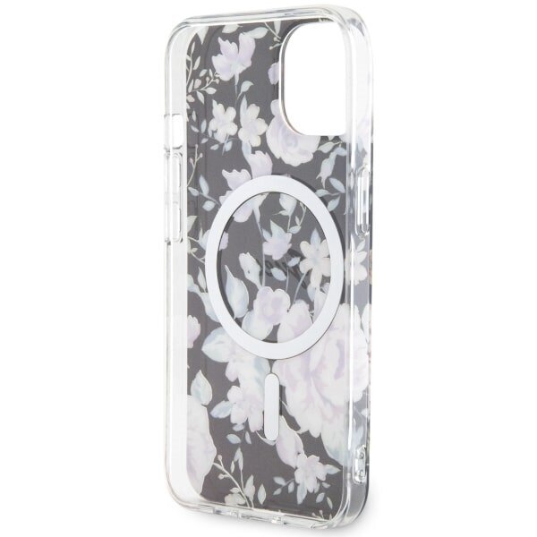 Guess GUHMP14MHCFWSK iPhone 14 Plus 6.7" czarny|black hardcase Flower MagSafe hind ja info | Telefonide kaitsekaaned ja -ümbrised | hansapost.ee