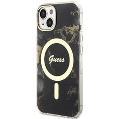 Guess GUHMP14MHTMRSK iPhone 14 Plus 6.7" czarny|black hardcase Golden Marble MagSafe hind ja info | Telefonide kaitsekaaned ja -ümbrised | hansapost.ee