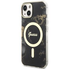 Guess GUHMP14SHTMRSK iPhone 14 6.1" czarny|black hardcase Golden Marble MagSafe hind ja info | Telefonide kaitsekaaned ja -ümbrised | hansapost.ee