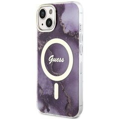 Чехол Guess GUHMP14SHTMRSU для iPhone 14 6.1" hardcase Golden Marble MagSafe, фиолетовый цена и информация | Чехлы для телефонов | hansapost.ee