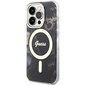 Guess GUHMP14XHTMRSK iPhone 14 Pro Max 6.7" czarny|black hardcase Golden Marble MagSafe цена и информация | Telefonide kaitsekaaned ja -ümbrised | hansapost.ee