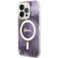 Guess GUHMP14XHTMRSU iPhone 14 Pro Max 6.7" purpurowy|purple hardcase Golden Marble MagSafe hind ja info | Telefonide kaitsekaaned ja -ümbrised | hansapost.ee