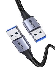 USB3.0 cable Male USB-A to Male USB-A UGREEN 2A, 0.5m (black) цена и информация | Кабели и провода | hansapost.ee