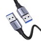 USB3.0 cable Male USB-A to Male USB-A UGREEN 2A, 1m (black) цена и информация | Juhtmed ja kaablid | hansapost.ee