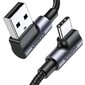 USB-C to USB-A 2.0 Angled Cable UGREEN US176, 3A, 3m (Black) hind ja info | Juhtmed ja kaablid | hansapost.ee