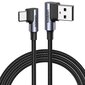 USB-C to USB-A 2.0 Angled Cable UGREEN US176, 3A, 3m (Black) цена и информация | Juhtmed ja kaablid | hansapost.ee