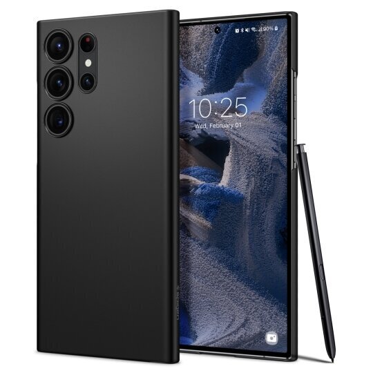 Case SPIGEN Airskin ACS05636 for Samsung Galaxy S23 Ultra - Black цена и информация | Telefonide kaitsekaaned ja -ümbrised | hansapost.ee