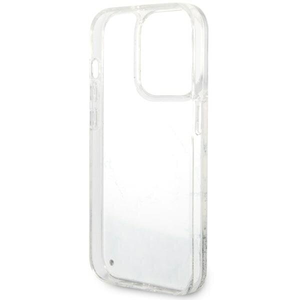 Guess GUHCP14LLCSGSGH iPhone 14 Pro 6.1" biały|white hardcase Liquid Glitter Marble цена и информация | Telefonide kaitsekaaned ja -ümbrised | hansapost.ee
