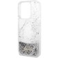 Guess GUHCP14LLCSGSGH iPhone 14 Pro 6.1" biały|white hardcase Liquid Glitter Marble hind ja info | Telefonide kaitsekaaned ja -ümbrised | hansapost.ee