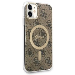 Чехол Guess GUHMN61H4STW для iPhone 11 6.1" hardcase 4G MagSafe, коричневый цена и информация | Чехлы для телефонов | hansapost.ee