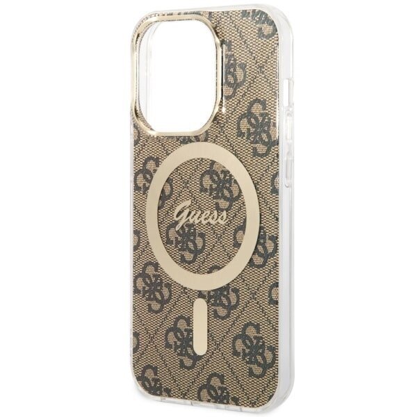 Guess GUHMP14LH4STW iPhone 14 Pro 6.1" brązowy|brown hardcase 4G MagSafe цена и информация | Telefonide kaitsekaaned ja -ümbrised | hansapost.ee