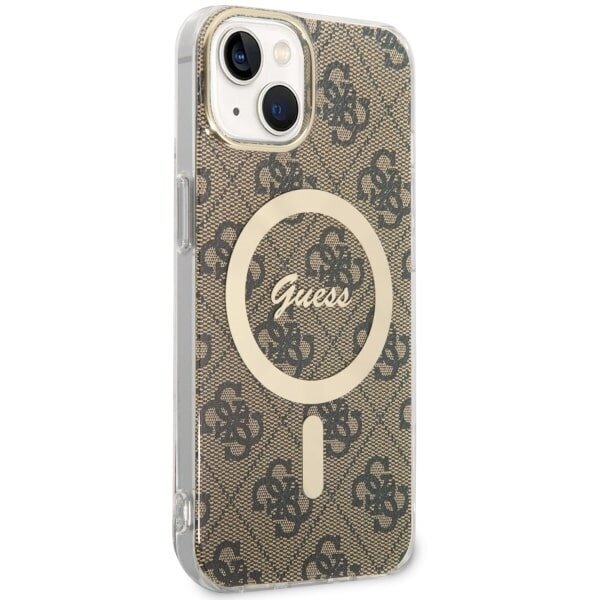 Guess GUHMP14MH4STW iPhone 14 Plus 6.7" brązowy|brown hardcase 4G MagSafe цена и информация | Telefonide kaitsekaaned ja -ümbrised | hansapost.ee