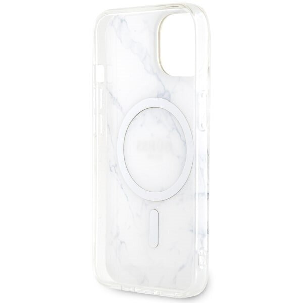 Guess GUHMP14MPCUMAH iPhone 14 Plus 6.7" biały|white hardcase Marble MagSafe hind ja info | Telefonide kaitsekaaned ja -ümbrised | hansapost.ee