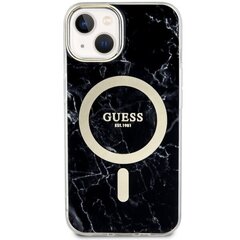 Чехол Guess GUHMP14MPCUMAK для iPhone 14 Plus 6.7" hardcase Marble MagSafe, черный цена и информация | Чехлы для телефонов | hansapost.ee
