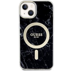 Чехол Guess GUHMP14SPCUMAK для iPhone 14 6.1" hardcase Marble MagSafe, черный цена и информация | Чехлы для телефонов | hansapost.ee