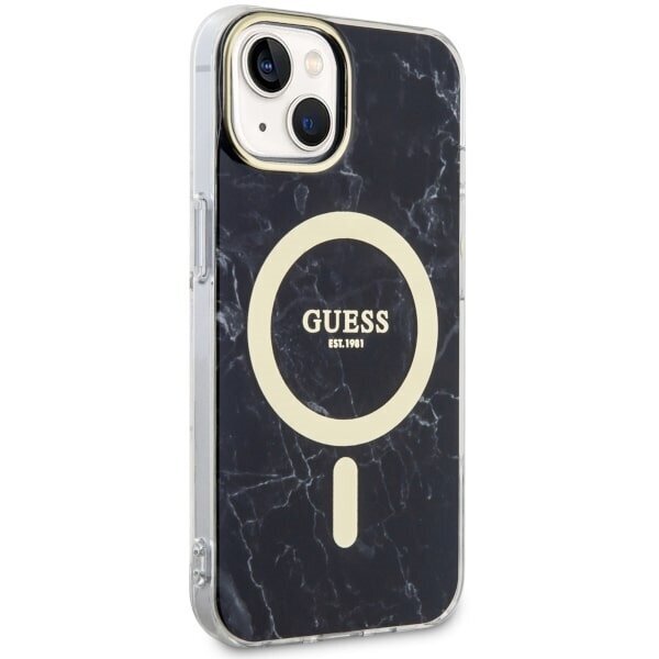 Guess GUHMP14SPCUMAK iPhone 14 6.1" czarny|black hardcase Marble MagSafe цена и информация | Telefonide kaitsekaaned ja -ümbrised | hansapost.ee