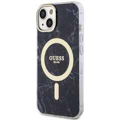 Чехол Guess GUHMP14SPCUMAK для iPhone 14 6.1" hardcase Marble MagSafe, черный цена и информация | Чехлы для телефонов | hansapost.ee