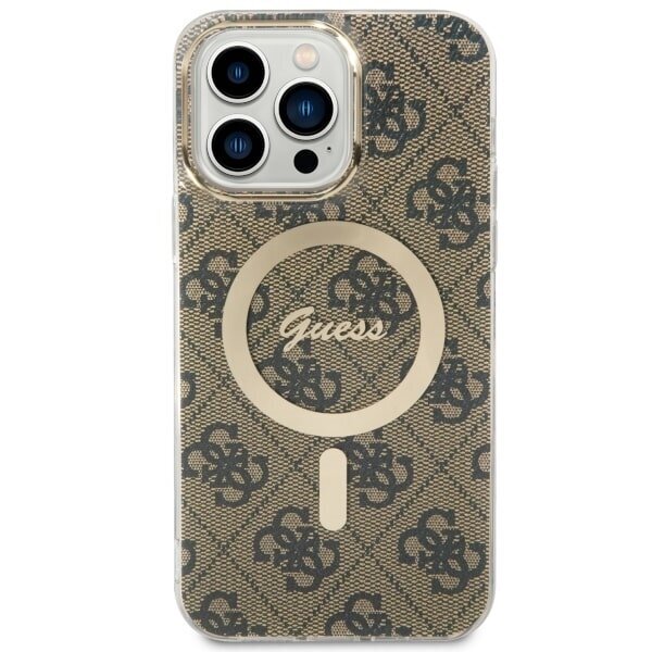 Guess GUHMP14XH4STW iPhone 14 Pro Max 6.7" brązowy|brown hardcase 4G MagSafe hind ja info | Telefonide kaitsekaaned ja -ümbrised | hansapost.ee