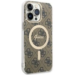 Чехол Guess GUHMP14XH4STW для iPhone 14 Pro Max 6.7" hardcase 4G MagSafe, коричневый цена и информация | Чехлы для телефонов | hansapost.ee