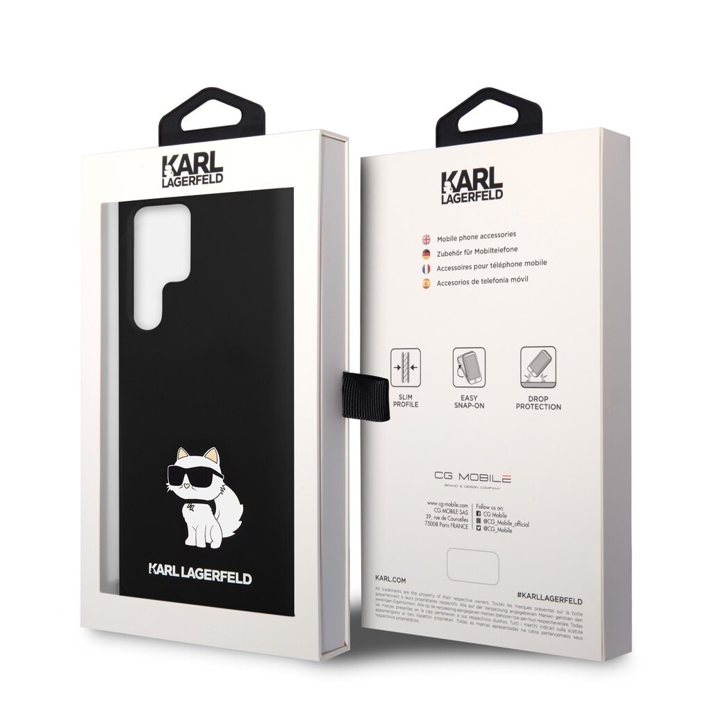Karl Lagerfeld Liquid Silicone Choupette NFT telefoniümbris Samsung Galaxy S23 Ultra Black цена и информация | Telefonide kaitsekaaned ja -ümbrised | hansapost.ee