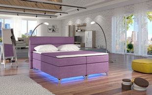 Voodi Amadeo LED valgustusega, 140x200 cm, gobelään/lilla цена и информация | Кровати | hansapost.ee