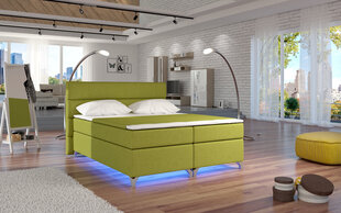 Voodi Amadeo LED valgustusega, 180x200 cm, gobelään/roheline hind ja info | Voodid | hansapost.ee