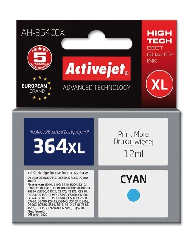 Activejet AH-364CCX (HP 364XL CB323EE), sinine цена и информация | Tindiprinteri kassetid | hansapost.ee