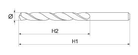 Metallipuur 2,5mm paar HSS L57 din338 m35 co-hss 4025 Yh цена и информация | Käsitööriistad | hansapost.ee