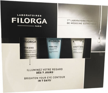 Komplekt Filorga Brighten Your Eye Contour: silmakreem, 15 ml + hüdrakreem, 15 ml + mask, 15 ml цена и информация | Silmakreemid ja seerumid | hansapost.ee