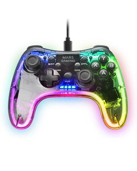 Mängukontroller Mars Gaming MGP-C RGB / USB-C / X-input & D-input hind ja info | Mängupuldid | hansapost.ee