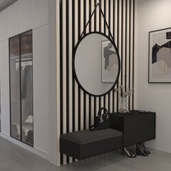 Круглое зеркало Grace, 80 см, черный цвет цена и информация | Подвесные зеркала | hansapost.ee
