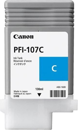 CANON PFI-107 C Ink tank cyan 130ml цена и информация | Tindiprinteri kassetid | hansapost.ee