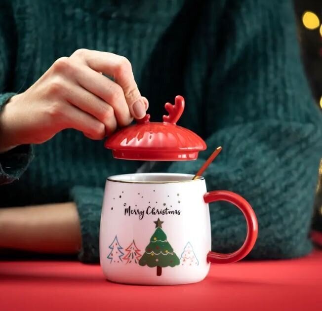 Kaanega tass Ambition Merry Christmas, 400 ml цена и информация | Klaasid, kruusid ja kannud | hansapost.ee