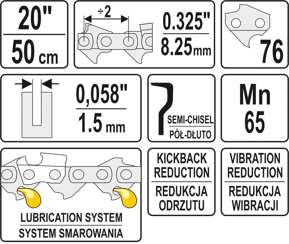 Saekett 16" 40 cm 66 hammast 84942 цена и информация | Elektrilised saed, ketassaed ja tarvikud | hansapost.ee