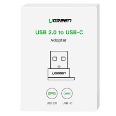 UGREEN USB-C to USB-A 2.0 bluetooth adapter (black) hind ja info | USB adapterid ja jagajad | hansapost.ee