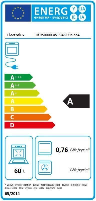 Electrolux LKR500003W цена и информация | Elektripliidid | hansapost.ee