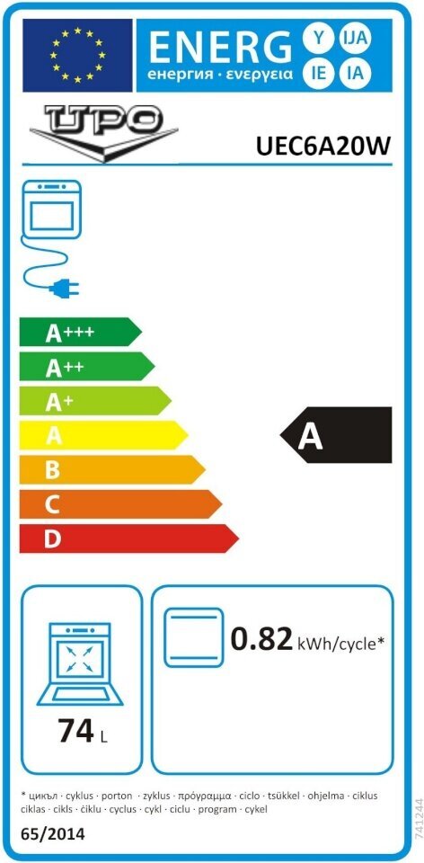 Upo UEC6A20W цена и информация | Elektripliidid | hansapost.ee