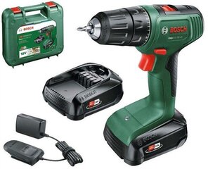 Аккумуляторная дрель Bosch EasyDrill 18V-40, (2x2,0 Ач), 0-430 / 1630 мин-1 цена и информация | Дрели и шуруповёрты | hansapost.ee