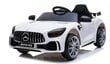 Ühekohaline elektriauto Mercedes GTR AMG 12V, valge hind ja info | Laste elektriautod | hansapost.ee