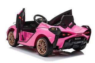 Одноместный детский электромобиль Lamborghini Sian 12V, розовый цена и информация | Электромобили для детей | hansapost.ee