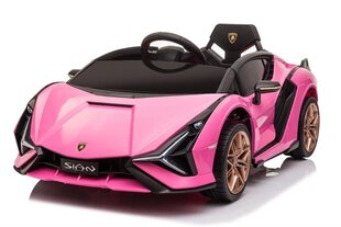 Ühekohaline laste elektriauto Lamborghini Sian 12V, roosa цена и информация | Электромобили для детей | hansapost.ee