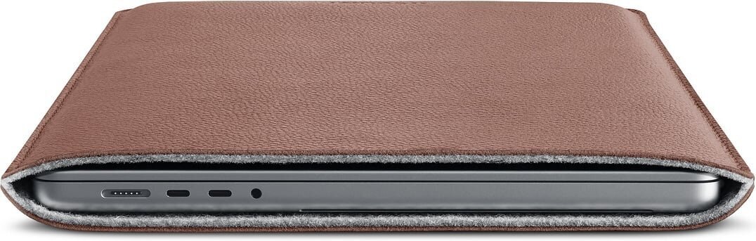 Woolnut kaitseümbris Leather Sleeve 16" MacBook Pro, pruun цена и информация | Sülearvutikotid | hansapost.ee