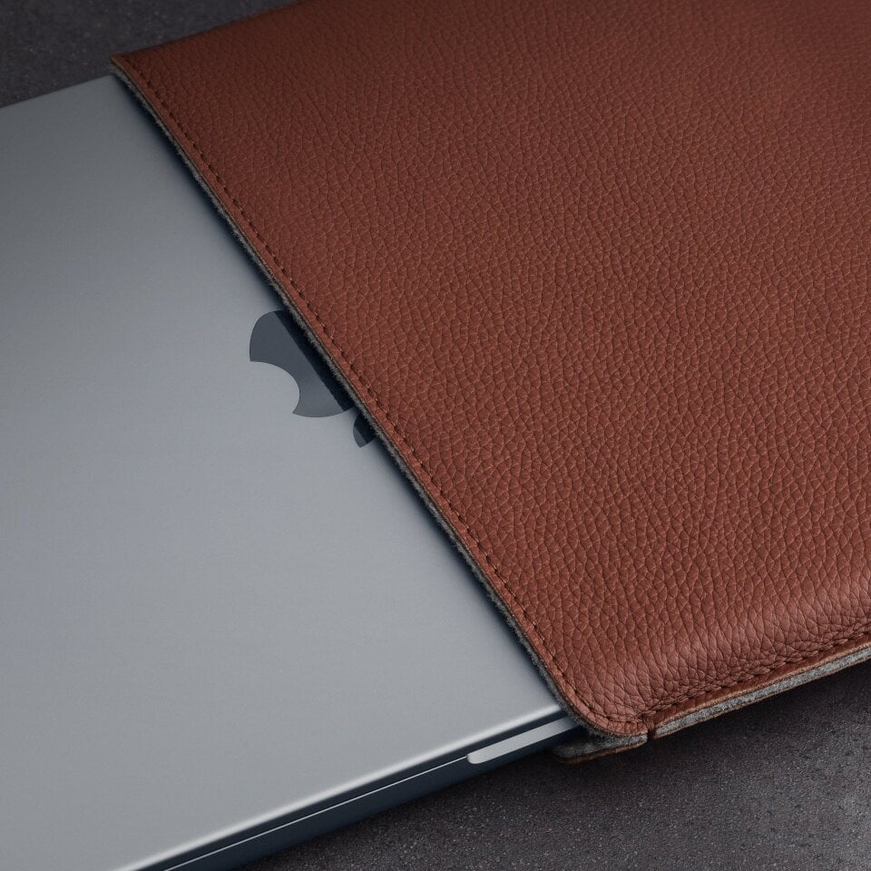 Woolnut kaitseümbris Leather Sleeve 16" MacBook Pro, pruun цена и информация | Sülearvutikotid | hansapost.ee