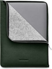 Woolnut kaitseümbris Leather Folio 13/14" MacBook, roheline цена и информация | Рюкзаки, сумки, чехлы для компьютеров | hansapost.ee
