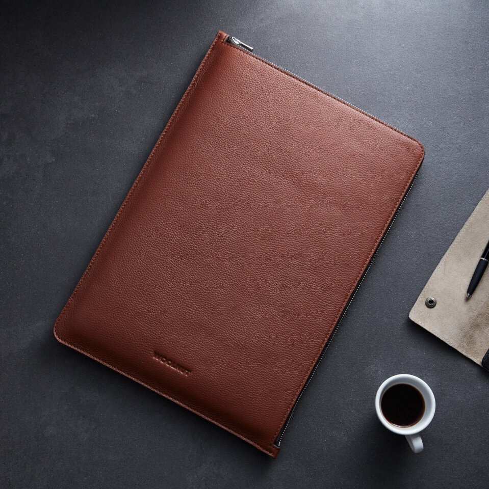 Woolnut kaitseümbris Leather Folio 16" MacBook Pro, pruun hind ja info | Sülearvutikotid | hansapost.ee